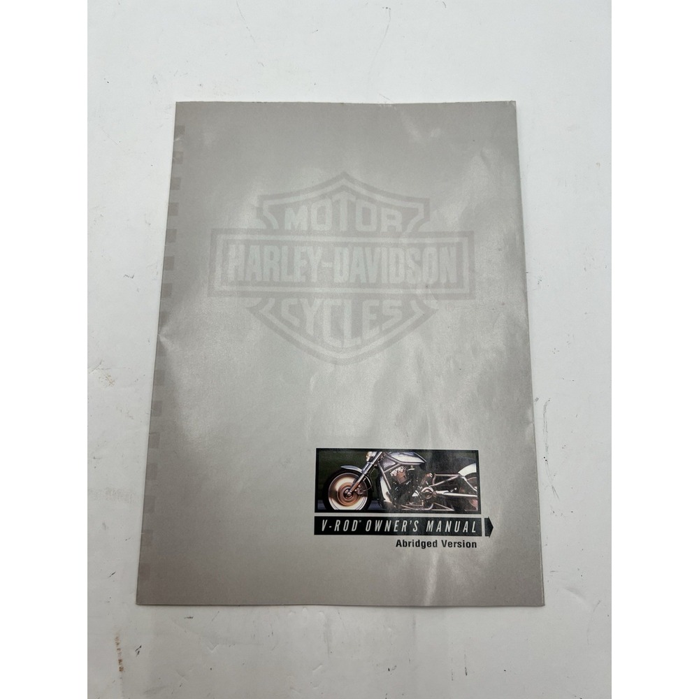 2001 Harley Davidson V-Rod VRSCA Owner's Manual Abridged Version Fold Out Poster